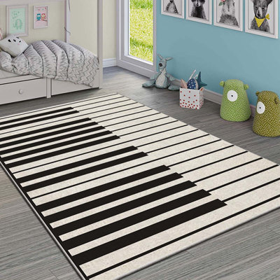 Tapis luxueux en polyester, 5,2 x 7,5 pi | Éponge stratifiée anti-dérapante 740 g / m² pour plus de durabilité | Antibactérien, facile à nettoyer, lavable à la machine à 86 ° F, superbe impression numérique sur tissu de velours