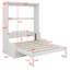 Lit escamotable mural pliable avec coussin confortable-366080203