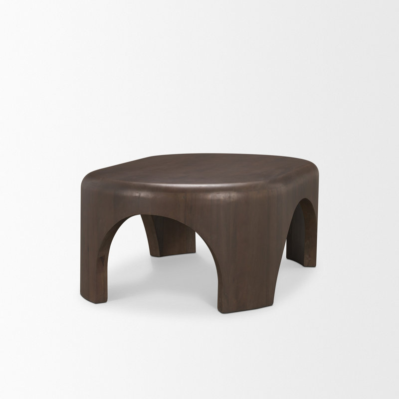 Shima Oval Coffee Table, Dark Brown