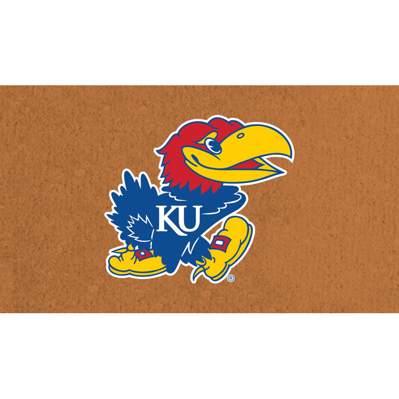 Paillasson en fibre de coco pour l'extérieur logo Université de Kansas