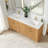 Epworth 72" Double Bath Vanity in Oak Natural Brown with Silk White Quartz Stone Top-1980483650
