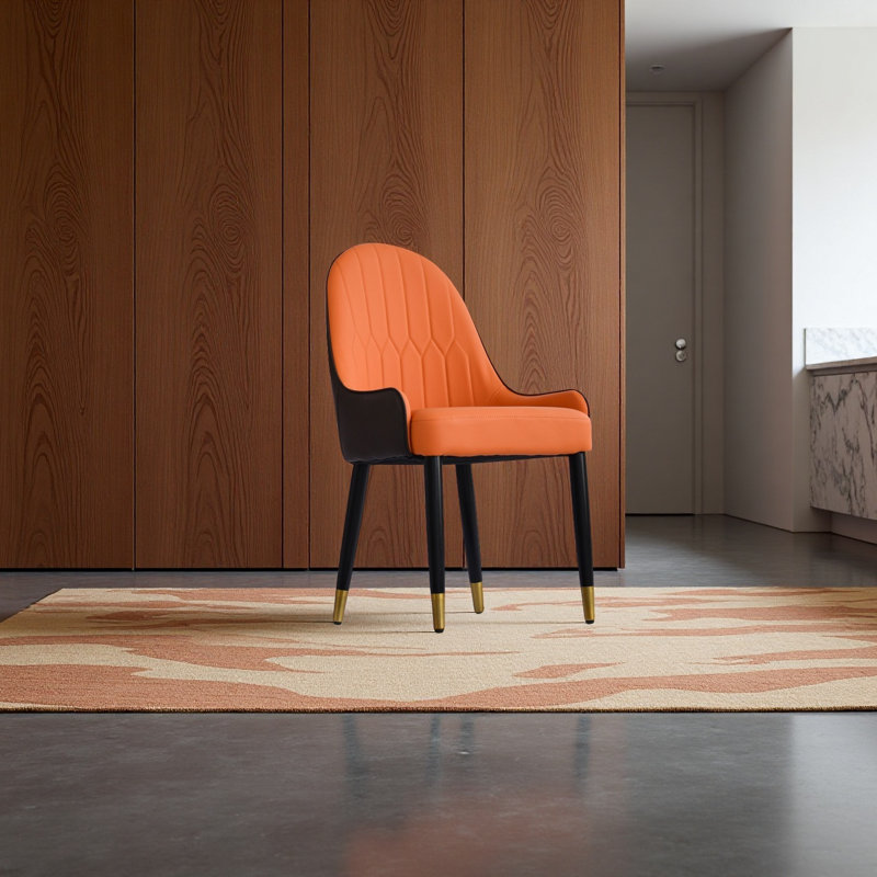 Chaise de salle à manger de style moderne, Blanc / Gris