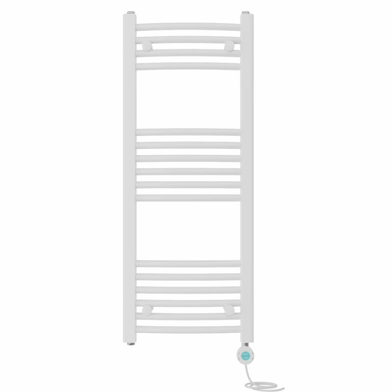 Curved Towel Rail Heated Towel Rails, White, 100cm H x 40cm W x 4.5cm D