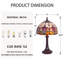 Lampe de table 12 "style vitrail Tiffany
