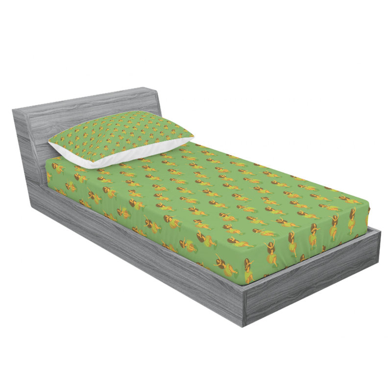 Ensemble de draps Hawaii, Ensemble de draps pour lit simple TG avec drap-hou