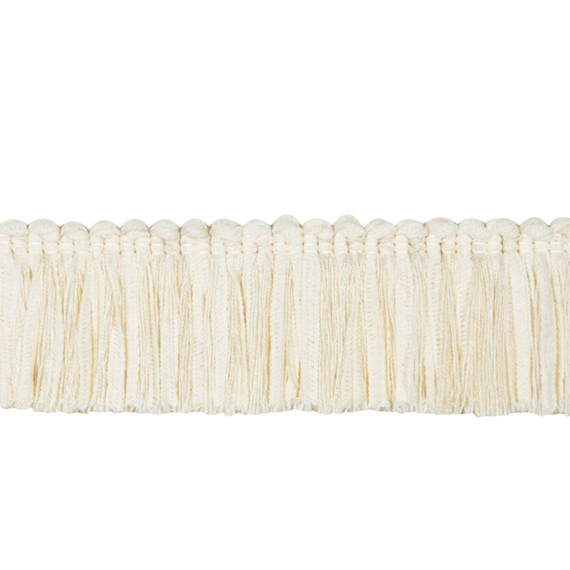 Sabelle A Brush Fringe Fabric, White