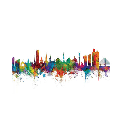 Copenhagen, Denmark Skyline by Michael Tompsett - Wrapped Canvas Gallery-Wrapped Canvas Giclée