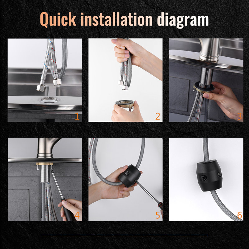 APPASO Pull Down Kitchen Faucet, Oil Rubbed Bronze