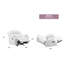 Élégant fauteuil inclinable blanc avec accoudoirs rembourrés-1174804813