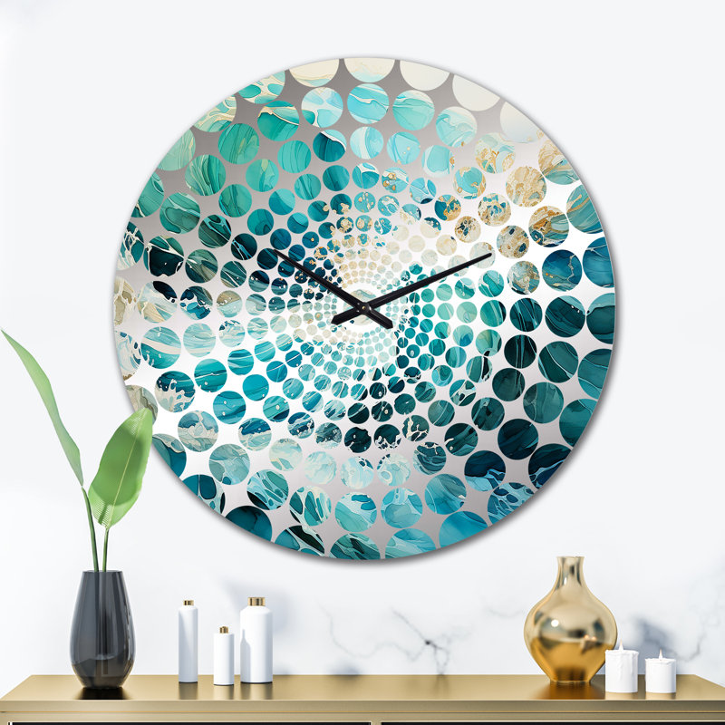 Horloge murale Oceanic Collage III - Collages abstraits, Très grand