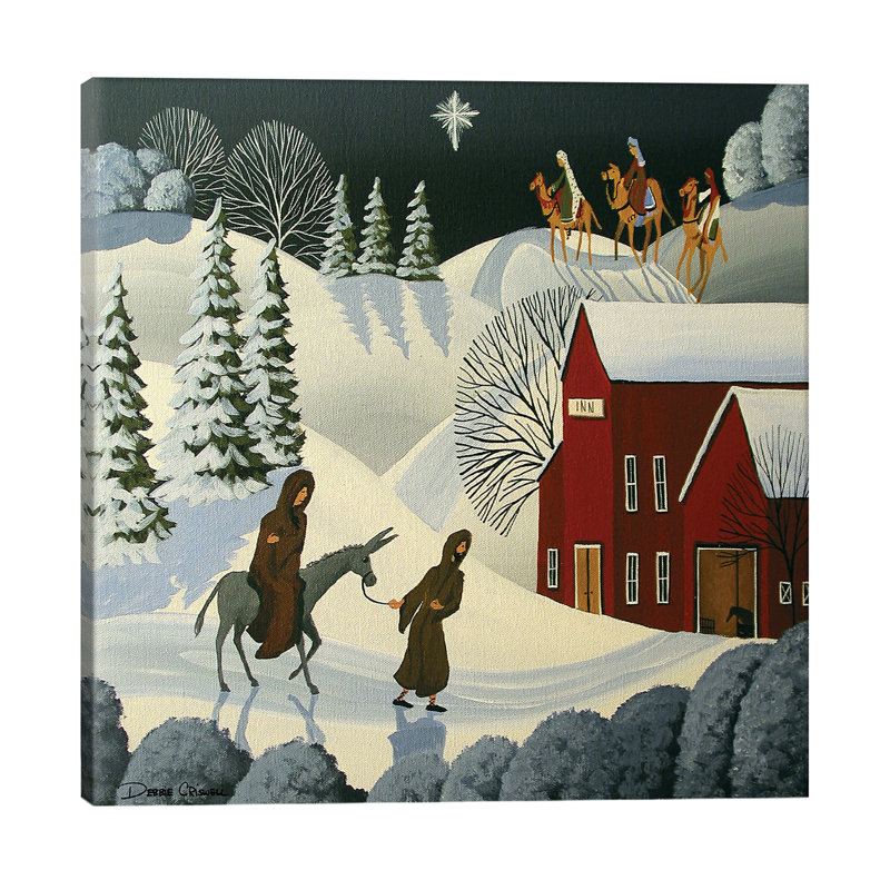 The First Christmas by Debbie Criswell - Wrapped Canvas Painting, 45.72 cm H x 45.72 cm W x 1.91 cm D
