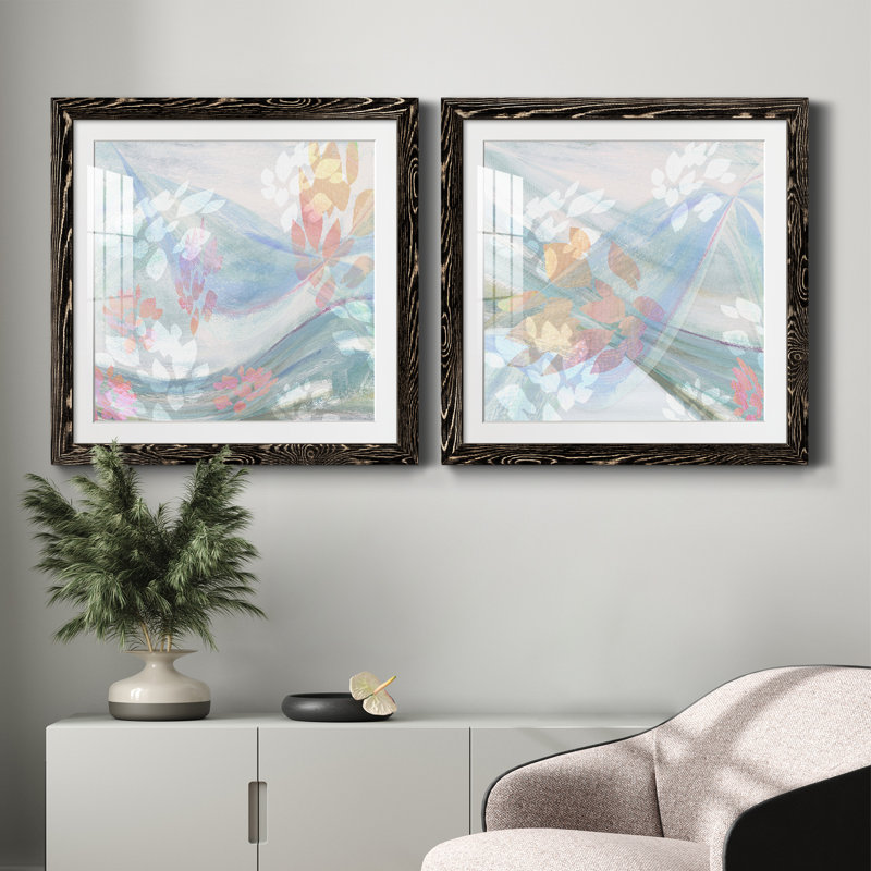 «Spring Is In The Air I», ensemble de 2 cadres photo, Cadre noir, H 27,5 po x l 55 po x P 1,5 po