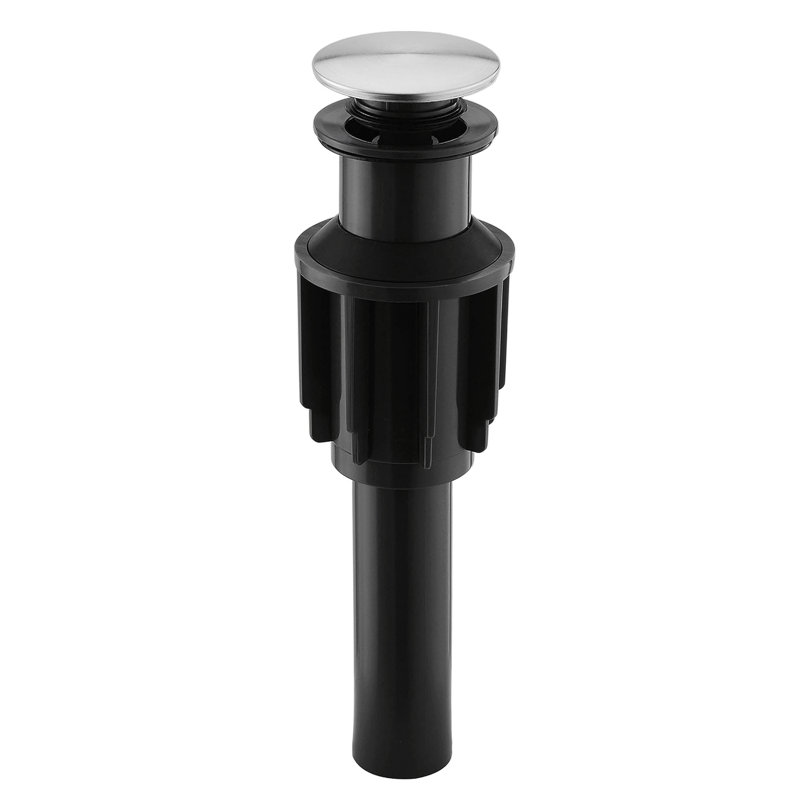 Drain escamotable de lavabo de salle de bain sans trop-plein, Chrome