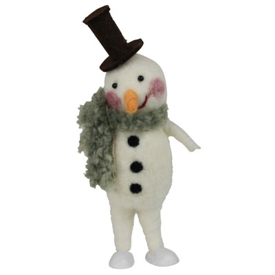 Bonhomme de neige avec foulard vert