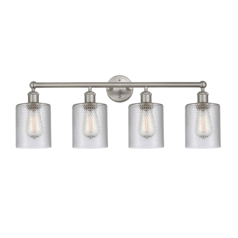Karon 4 - Light Dimmable Vanity Light, Clear, Brushed Satin Nickel