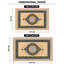 Serenity Large Area Rug With Non-Slip PVC Backing Oriental Style 200x300cm Carpet For Living Room, Bedroom, Lounge, Or Dining Room-1611321185-1611321201