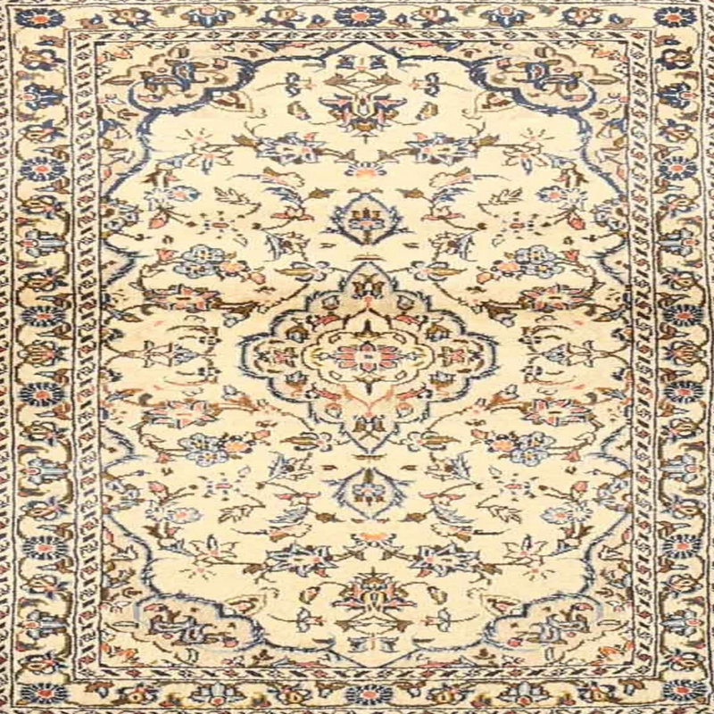 Tapis traditionnel beige / noir Gilkes, Rond 5 pi