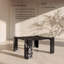 Table basse Abe en marbre véritable noir-370637123