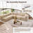 121.8" Upholstered Sectional Modern Chenille Modular Compression Banquette Sofa Dining Booth-494645478-494645483