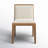 Upholstered Back Side Chair in Beige
