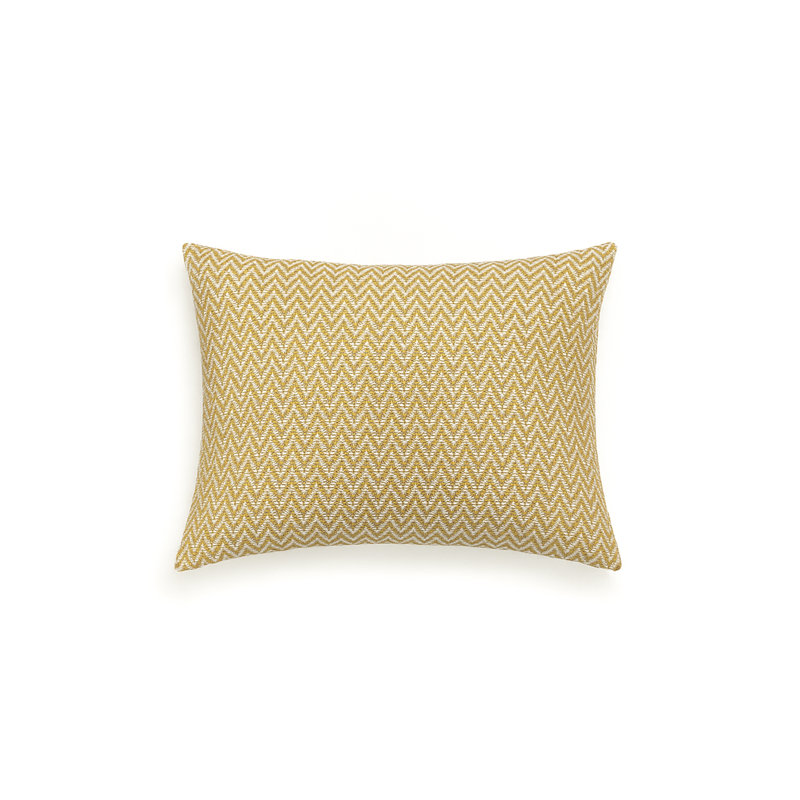 Marisol Herringbone Bay Indoor Outdoor Pillow 20x20, Yellow, Rectangle 14"H x 20"W, Polyester