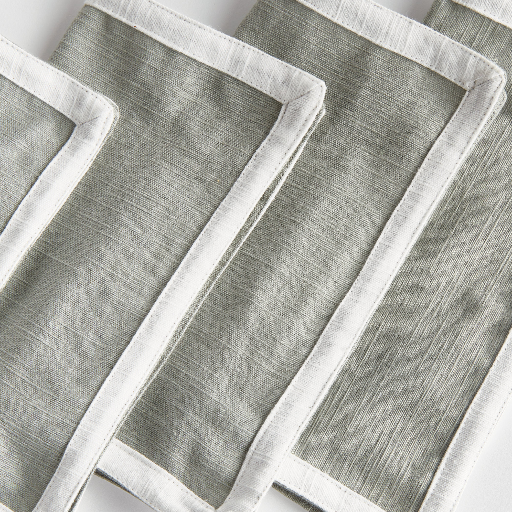 Iggy Cotton No Pattern Square Napkin, Sage Green