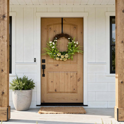 22'' Wreath with Carnations and Echinops