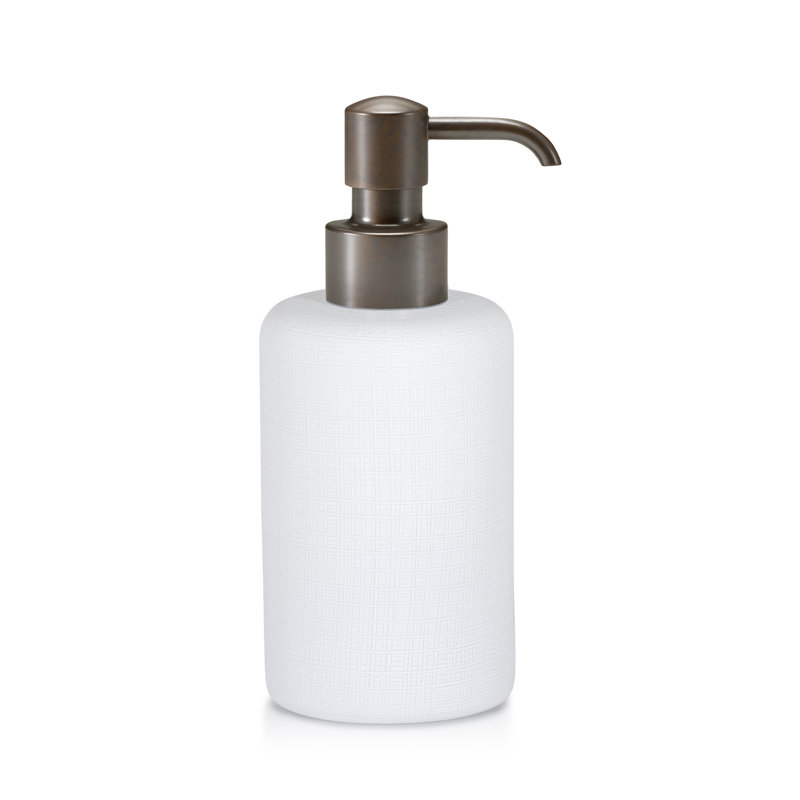 Distributeur de savon, Blanc / bronze mat