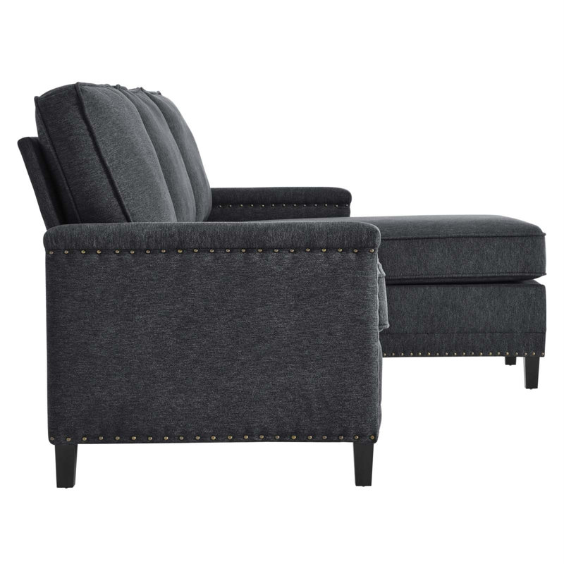 Canapé modulaire Ashton, Polyester gris anthracite