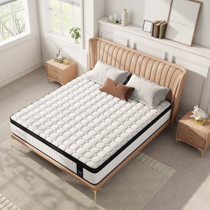 12 Inch Queen Size Gel Memory Foam Medium Firm Hybrid Pillow Top Mattress In a Box with CertiPUR-US Certified, 12", Queen