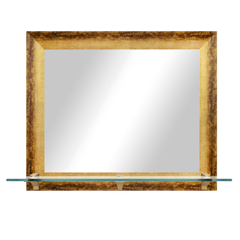 Camyle Marley Flat Wall Mirror, Gold/Bronze