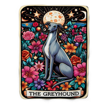 Couverture Greyhound Tarot Card - 1 pièce Sherpa Blan Premium