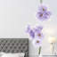 Décalcomanie murale bouquet de fleurs pivoines lavande-24280930
