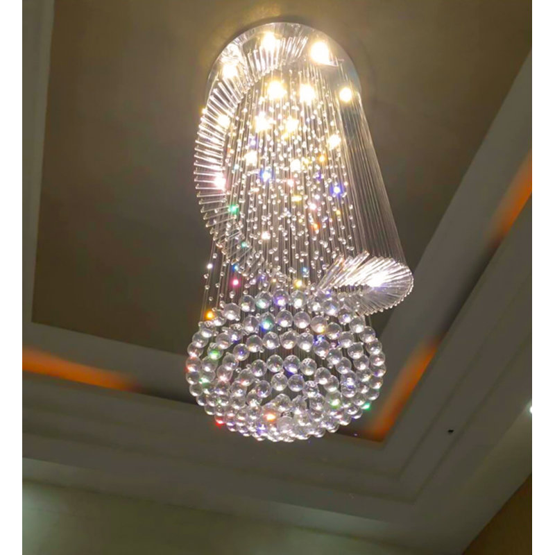 12 - Light Dimmable Tiered Chandelier