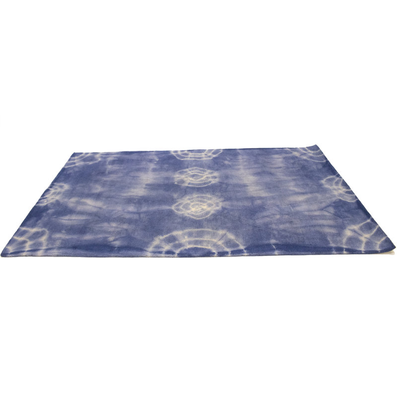 Tapis oriental moderne mauve-bleu marine 5 X 8