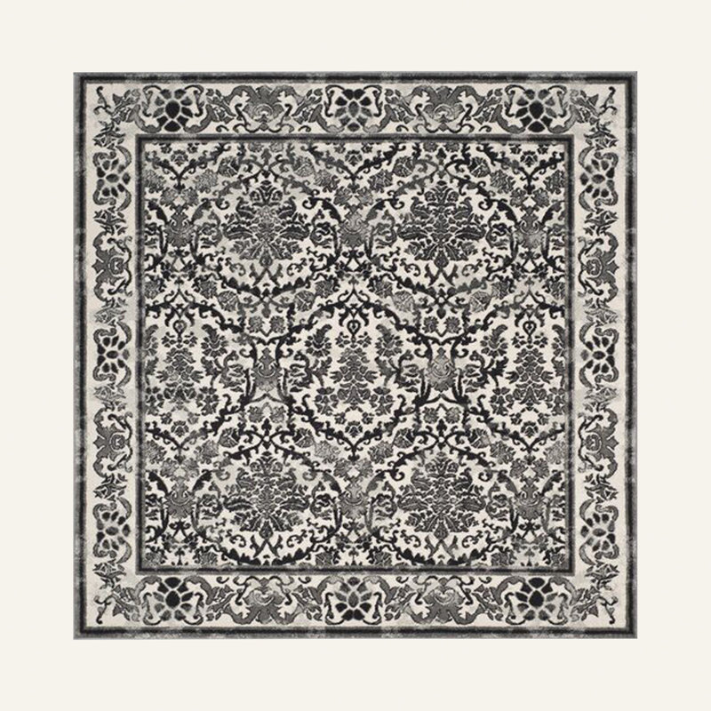 Tapis oriental ivoire / gris Alessia, Carré 6 pi 7 po