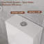 Toilette moderne une pièce, hauteur de siège confortable avec double chasse entièrement vitrée (siège inclus)