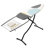 Brabantia Size D XL Ironing Board with Linen Rack and Heat Resistant Parking Zone Spring Bubbles Cover