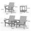 4-Piece Weather-Resistant HDPE Adirondack Chair With Side Table-800901474