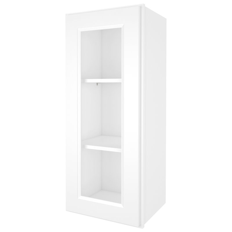HOMEIBRO Cozy Design, armoire murale traditionnelle standard en contreplaqué, prête à assembler, 15 po L x 12 po P x 36 po H, blanc traditionnel