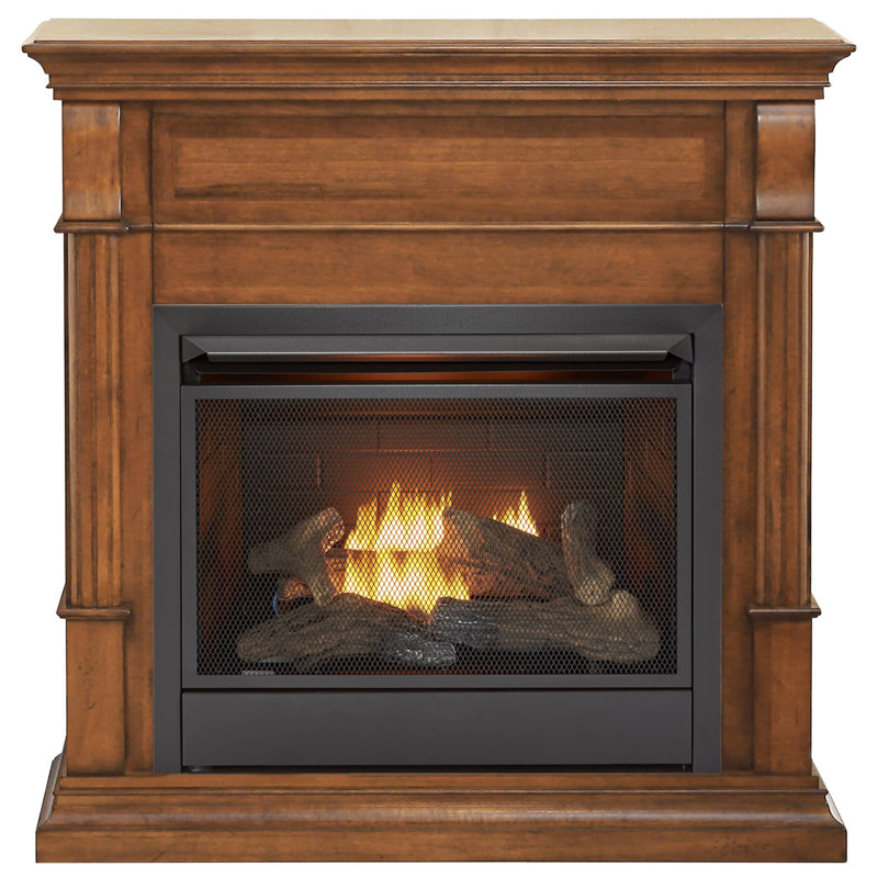 Zellmer 44'' W Ventless Fireplace, Apple Spice