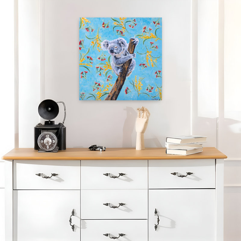 Koala, art animalier contemporain, 18" H x 18" W