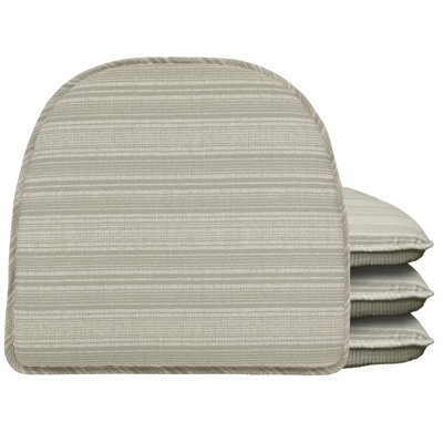 Klear Vu The Gripper Non Slip Chair Cushions, Soft & Comfortable Seat Pads, For Kitchen, Dining Or Office, Bo In Grey