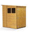 Modular Pent Garden Shed  4X6   Double Door Windows