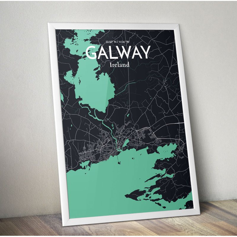 Galway City Map - No Frame Print, 43.2cm H x 27.9cm W x 0.13cm D