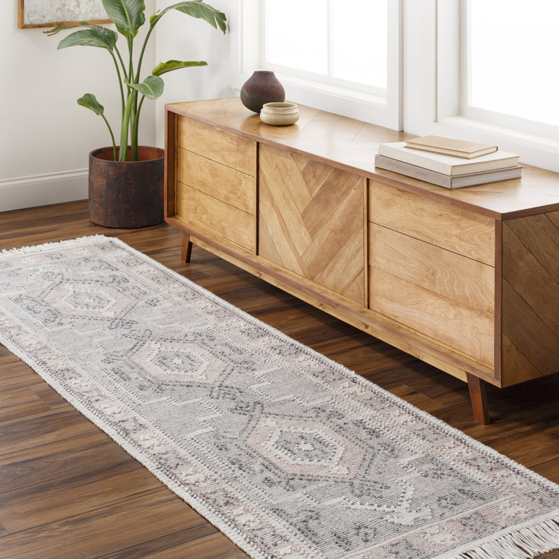 Bursa Southwestern Area Rug in Cream, Runner 2'6" x 8'