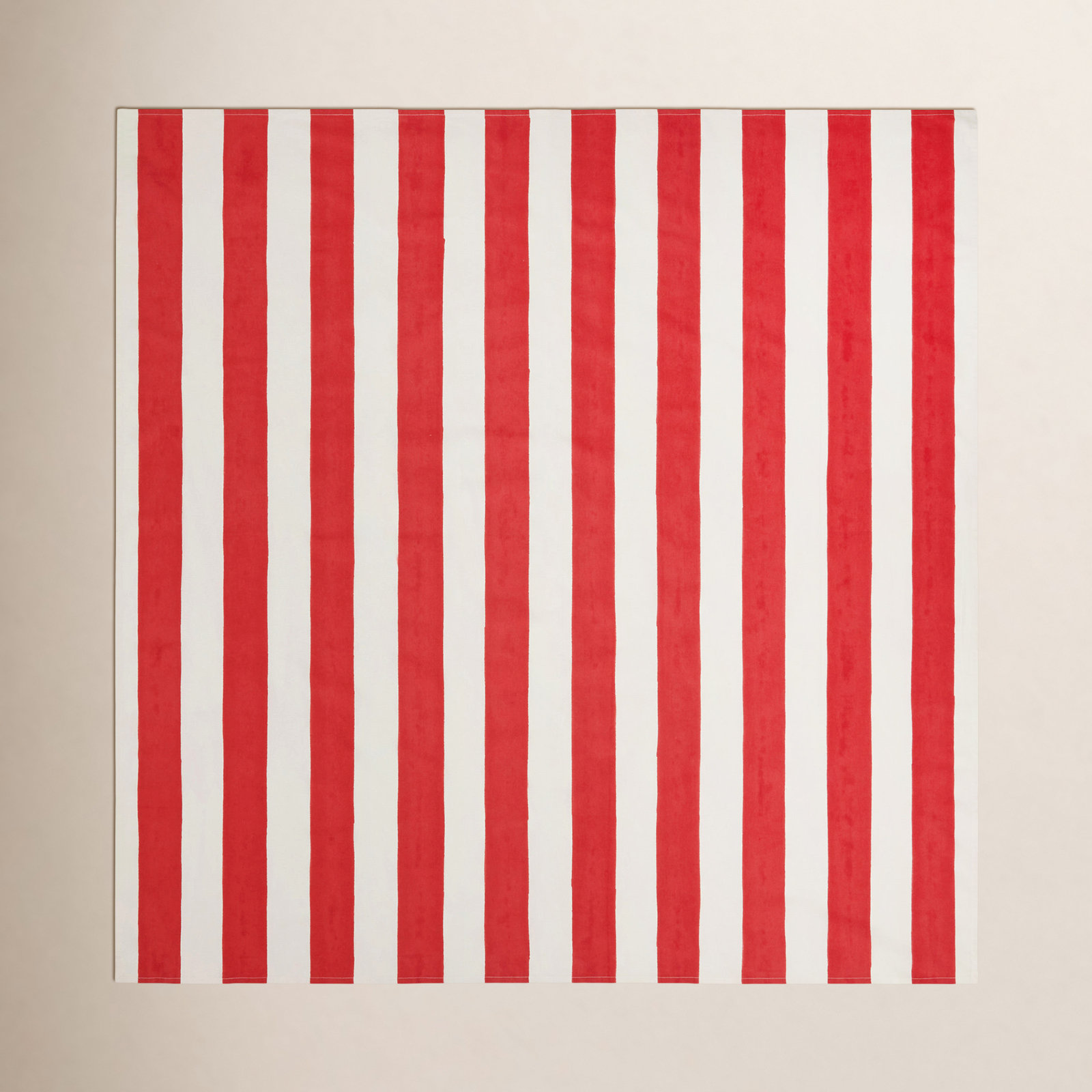 Brezhane Striped Independence Day Tablecloth, Red, 71" Square
