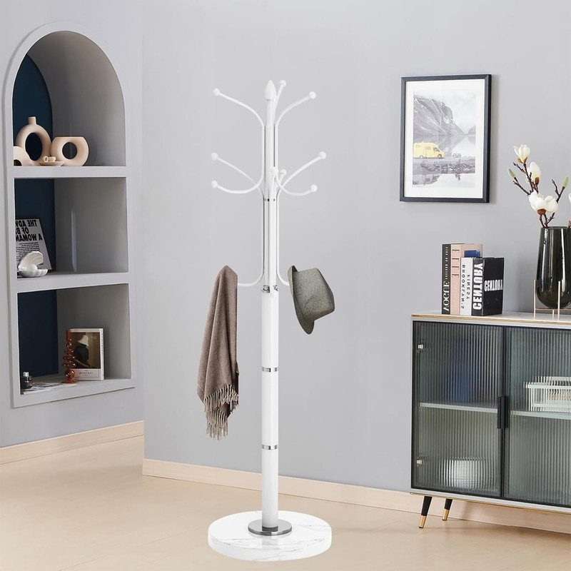 Metal Coat Rack Freestanding, Golden