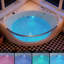 Baignoire d'hydromassage 59 jets pour 59 personnes de 59 pouces dans un coin en acrylique, avec chauffage, arc-en-ciel et trempettes confortables, système d'éclairage