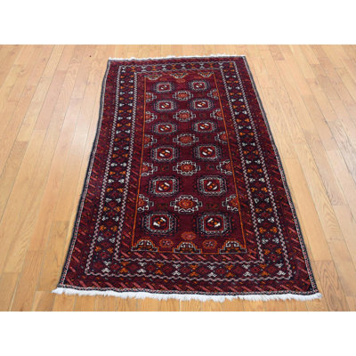 Tapis unique années 1950 3 pi 4 po x 5 pi 10 po Bardolf